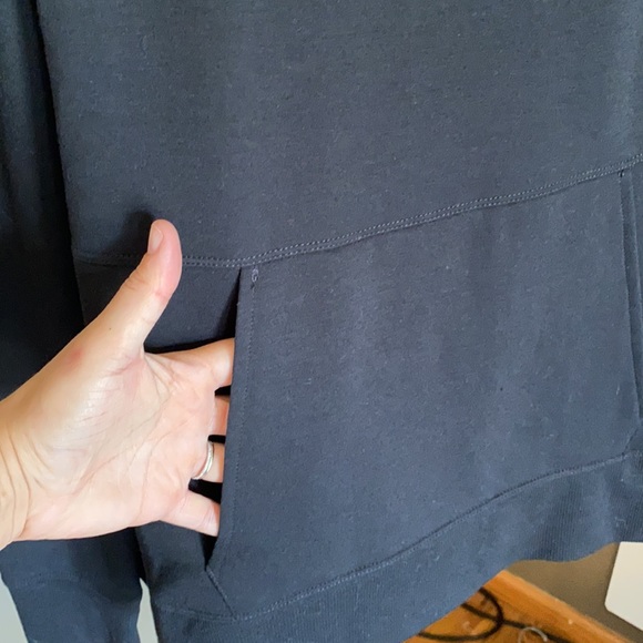 Zelos Black Cowl Neck Sweater with Purple Side Slits (Size L) - Picture 6 of 8